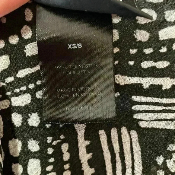 Palisades Beach Club Women’s XS/S Sheer Black White Geometric Print Cover Up - Picture 7 of 8